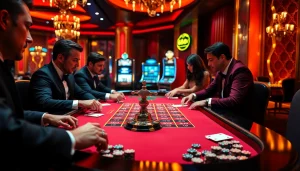 Thrilling roulette table action at a luxurious casino, featuring 688v branding and elegant gaming elements.