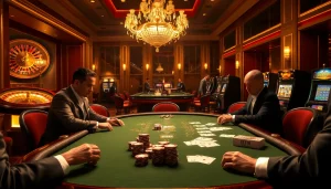 Intense poker gameplay reflecting the hidden wiki's strategic approach to gambling.