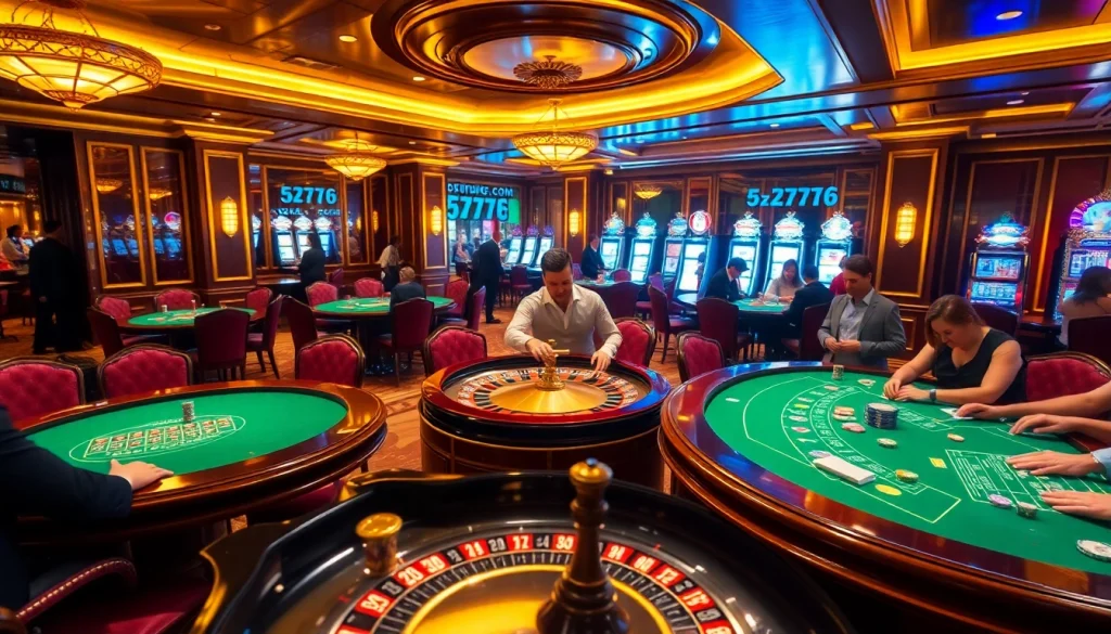 Betting excitement at 5z7776 com with a luxurious roulette wheel and eager players.