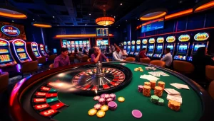 Experience luxury gambling thrills with a dynamic casino scene featuring roulette, poker, and live betting on https://vaoluoitv.it.com.