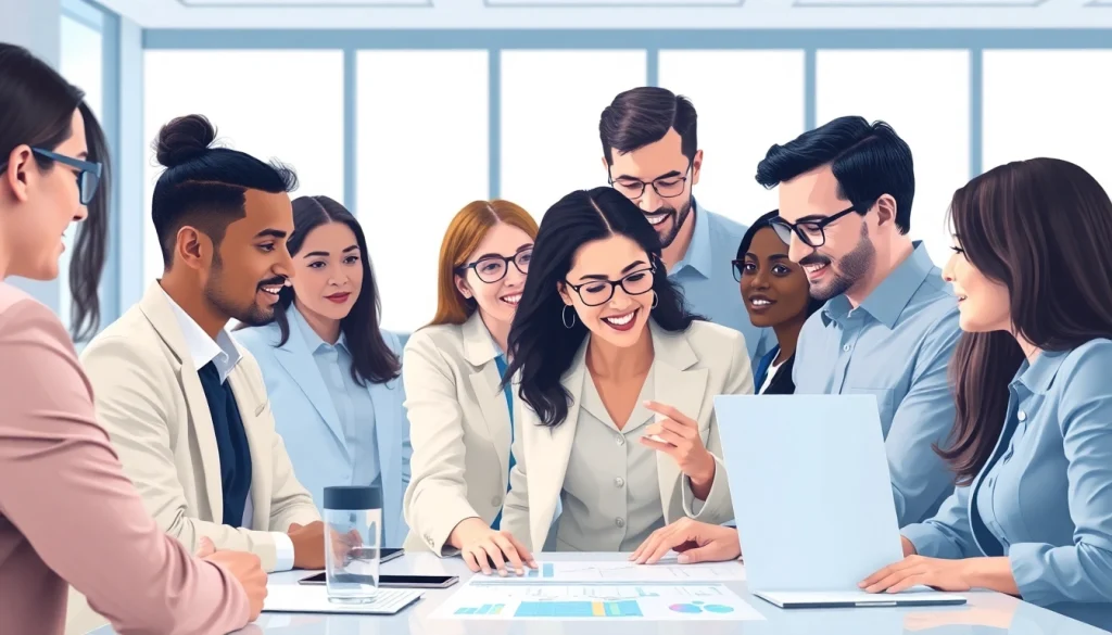 Enhance productivity with SME AI consulting services by professional consultants collaborating in a modern workspace.