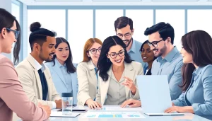 Enhance productivity with SME AI consulting services by professional consultants collaborating in a modern workspace.