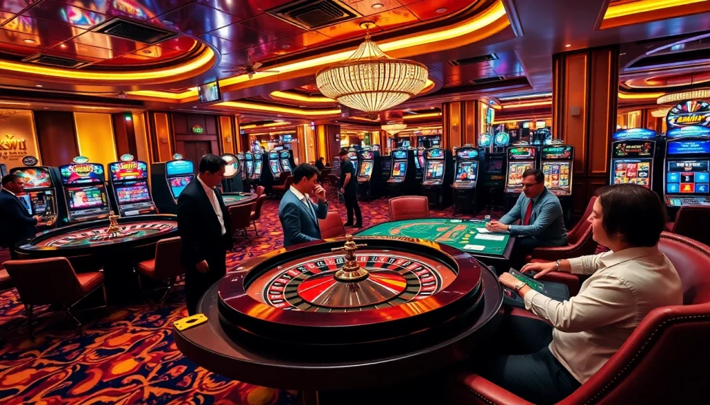 Experience thrilling gameplay at https://okwin.blog/ with vibrant casino atmospheres featuring roulette and poker.