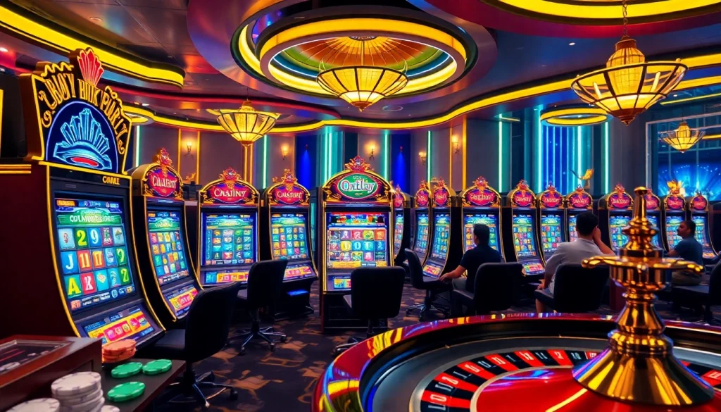 Experience the thrill of winning with Oxplay's vibrant slot games at a luxurious online casino.