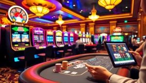 Players enjoying a thrilling game at GA888 casino, featuring vibrant tables and exciting action.