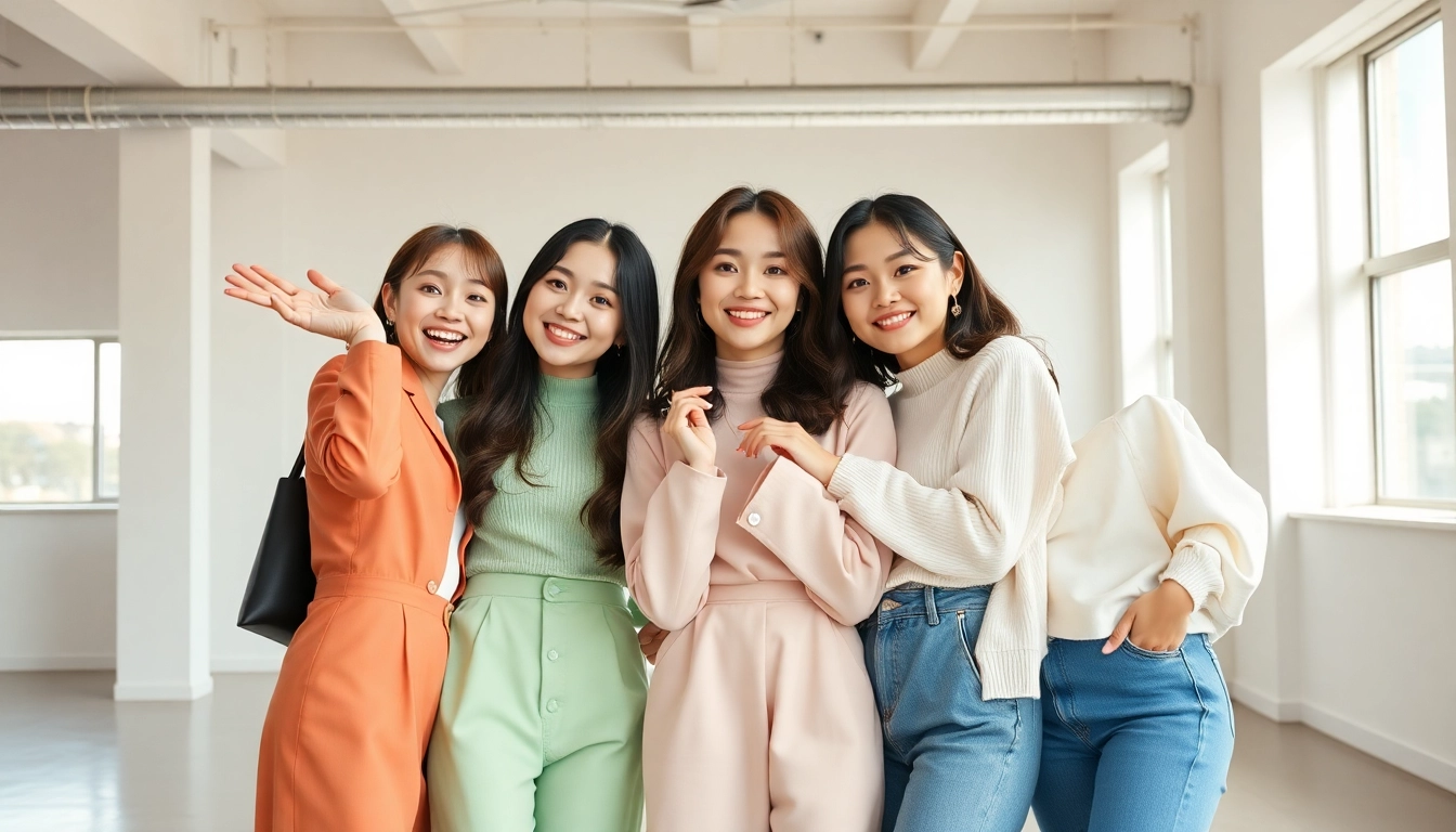 blackpink members showcasing their unique styles and camaraderie in a lively studio setting.