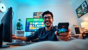 Experience 77EE's vibrant online betting platform on mobile and desktop, showcasing its exciting gaming options.