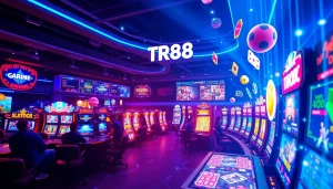 TR88 online gaming platform showcasing dynamic casino gameplay and vibrant user interface.