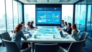 Explore growth strategy trends in a collaborative meeting setting with engaged team members.