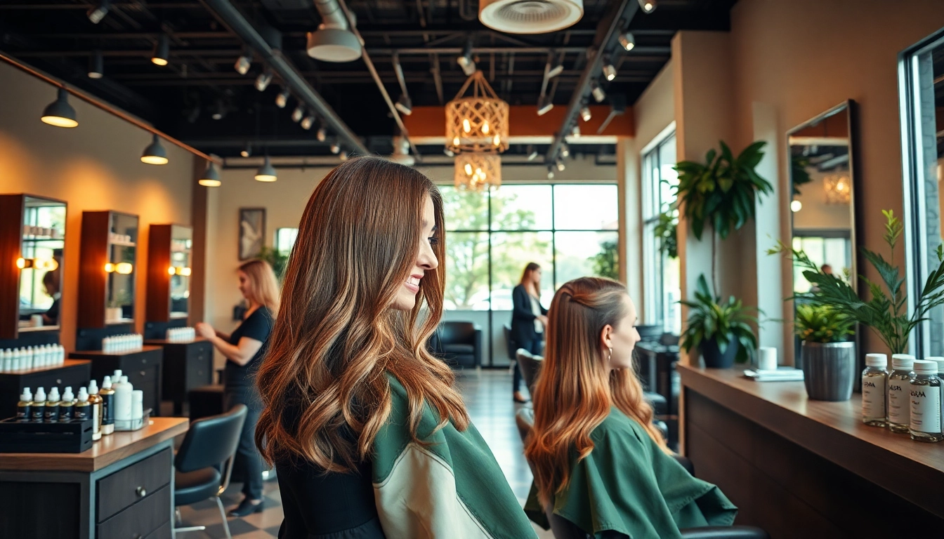 Aveda salon San Diego showcasing professional hairstyling and a welcoming atmosphere.