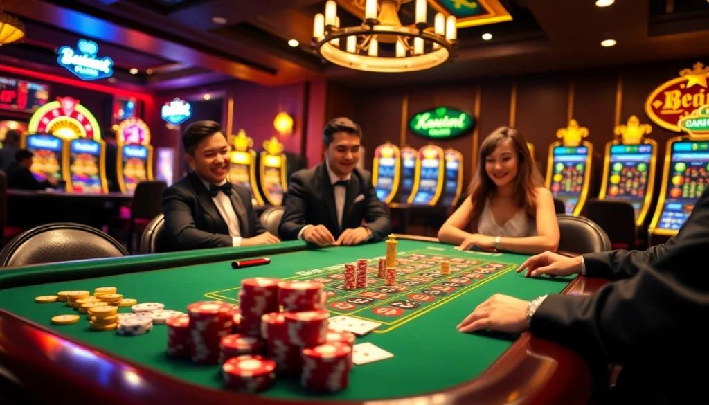 K9K9 game featuring a luxurious casino table with poker chips and cards.