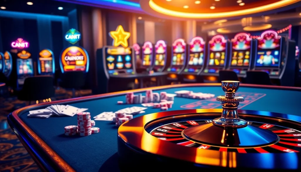 Experience thrilling gameplay at 6FF online casino with vibrant tables, roulette, and engaging slot machines.