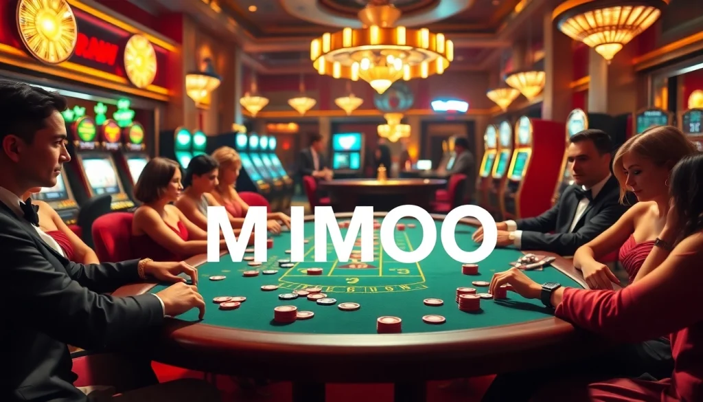 Experience the thrill of MMOO gambling at a luxurious casino table filled with action and excitement.