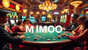 Experience the thrill of MMOO gambling at a luxurious casino table filled with action and excitement.