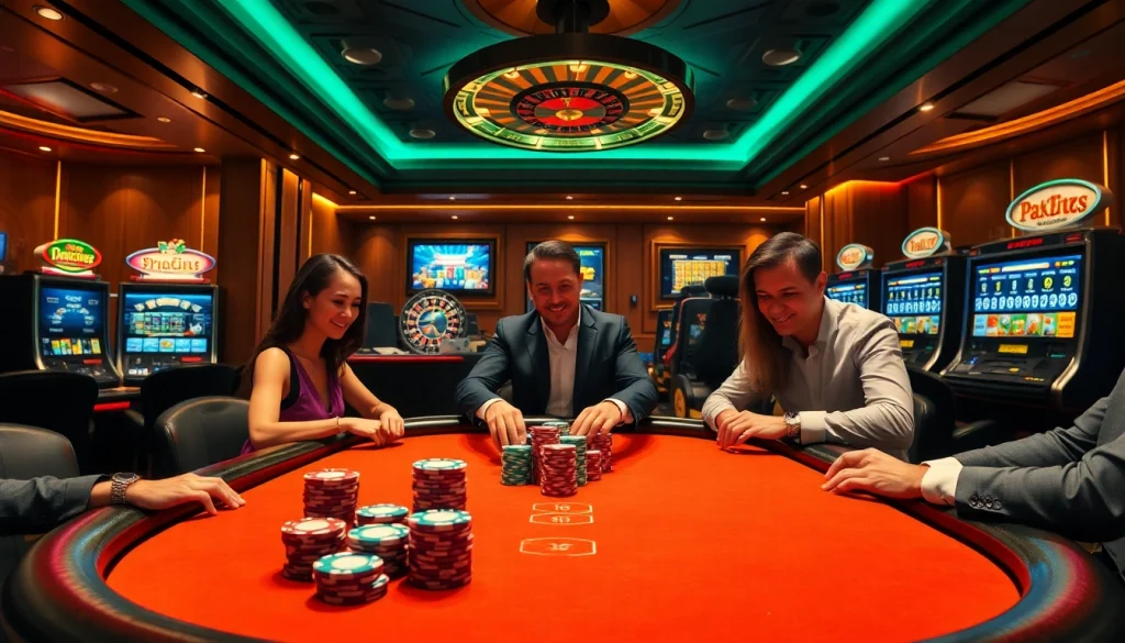 Experience the thrill of high-stakes poker at mk8th.net with vibrant casino visuals.