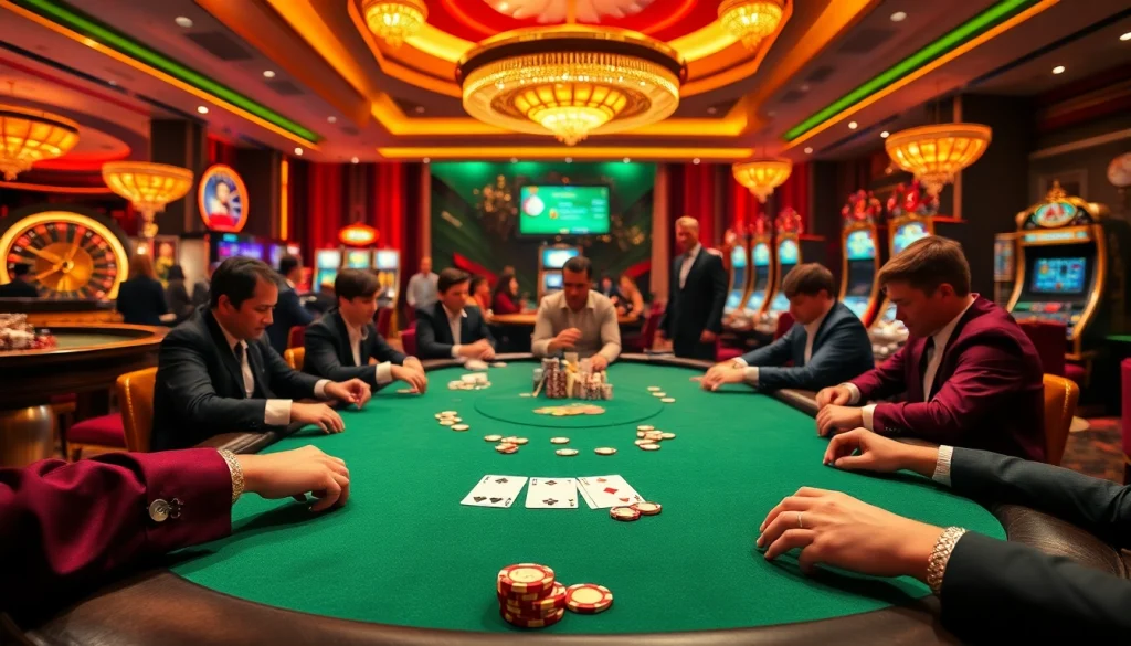 Get ready to win at the stylish poker table in this vibrant scene from https://rr88.navy/.