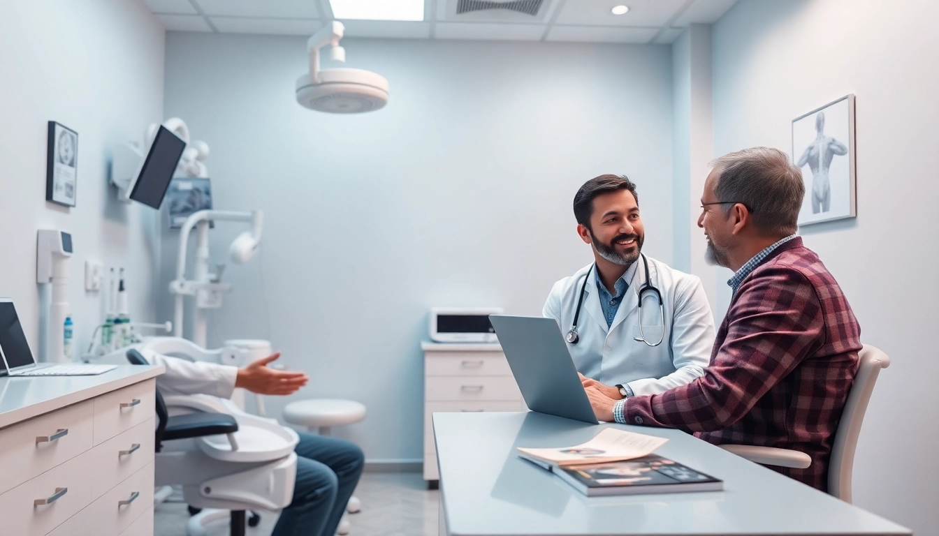 包茎手術 おすすめ クリニック内で医師が患者を診察している様子