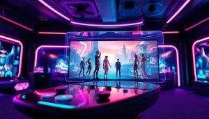 Interactive AI porn games scene showcasing vivid graphics and gaming elements.