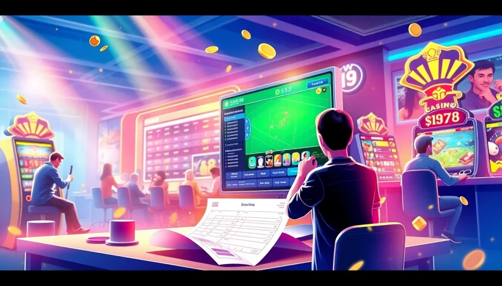 Experience the thrilling world of online betting at BJ38, featuring vibrant gaming interfaces and exciting gameplay.