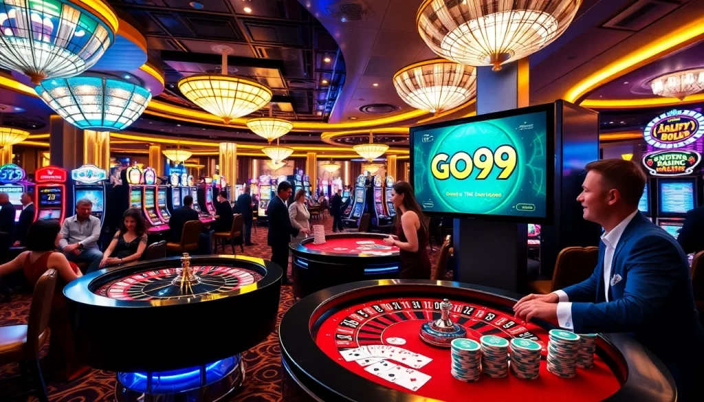 Experience the thrill of the go99 game in a luxurious casino environment filled with excitement.