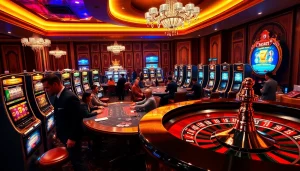 Experience the thrill of tải daga with players at vibrant casino tables and exciting slot machines.