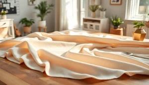 Bekijk hydrofiel katoen stof in verschillende kleuren op een elegante manier gepresenteerd