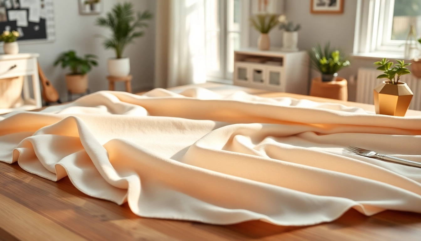 Bekijk hydrofiel katoen stof in verschillende kleuren op een elegante manier gepresenteerd