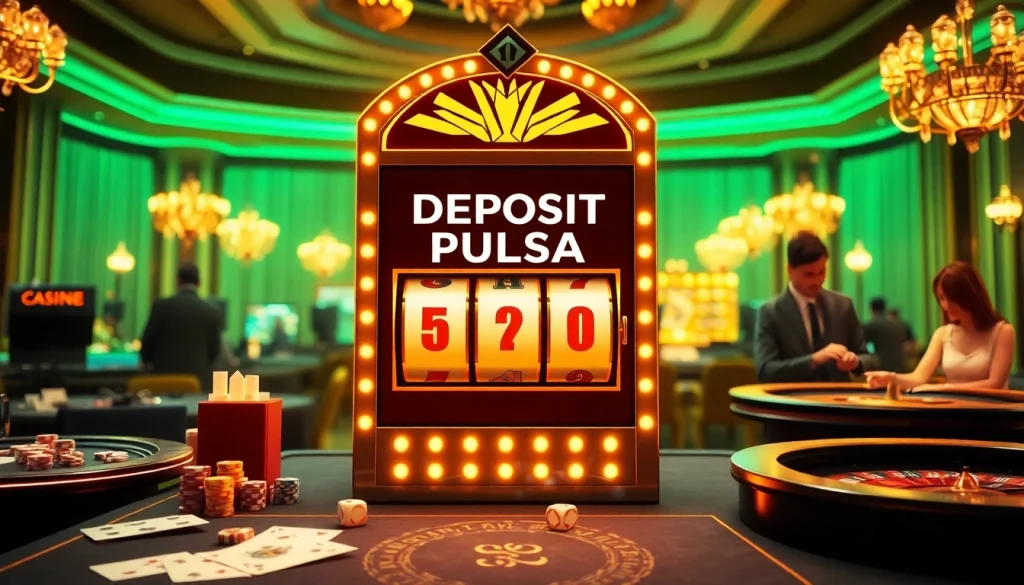 Para pemain menikmati permainan seru dengan slot deposit pulsa tanpa potongan di kasino yang elegan.