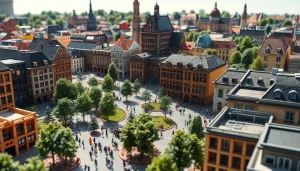 Architekturmodellbau Mainz: Detailreiche Architekturmodelle von Stadtlandschaften in Mainz präsentieren urbanes Design.