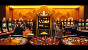 Engage with the Olympus slot machine in a vibrant casino atmosphere, where excitement thrives.