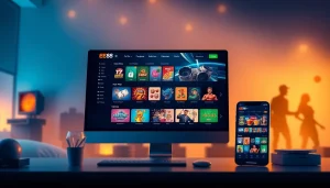 E88 online gaming platform showcasing various betting options and a vibrant interface.