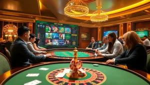 Engaged players at Hit Club enjoying thrilling online casino games with vibrant graphics.