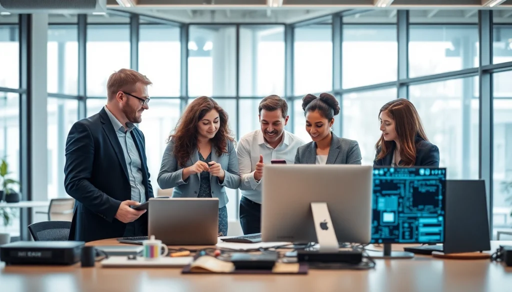 Engaged team representing IT Managed Service Provider Tampa FL in a modern professional workspace