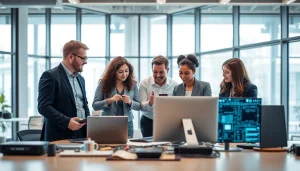 Engaged team representing IT Managed Service Provider Tampa FL in a modern professional workspace