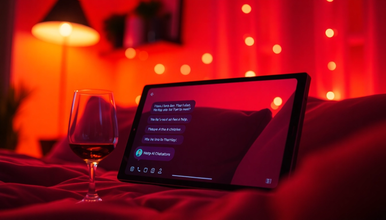 Engaging NSFW AI chatbot interface in a cozy, inviting atmosphere.