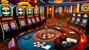 Rasakan permainan yang mendebarkan dengan Olympus 1000 di meja kasino glamor.