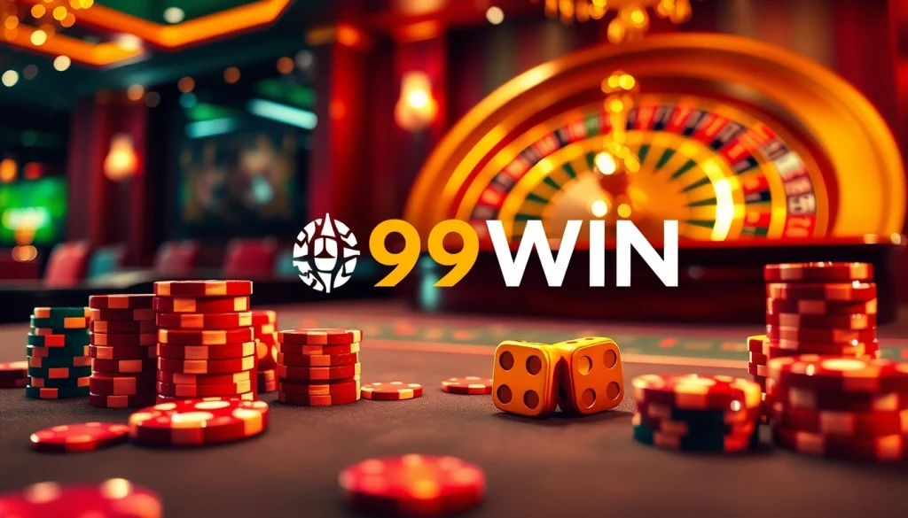 Experience thrilling game play at 99WIN with vibrant casino elements.