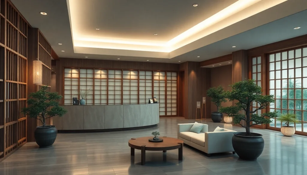 静かな、美しく設計された空間で京都の高級ソープサービスを体験する。