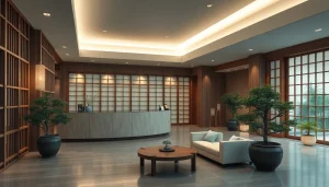 静かな、美しく設計された空間で京都の高級ソープサービスを体験する。