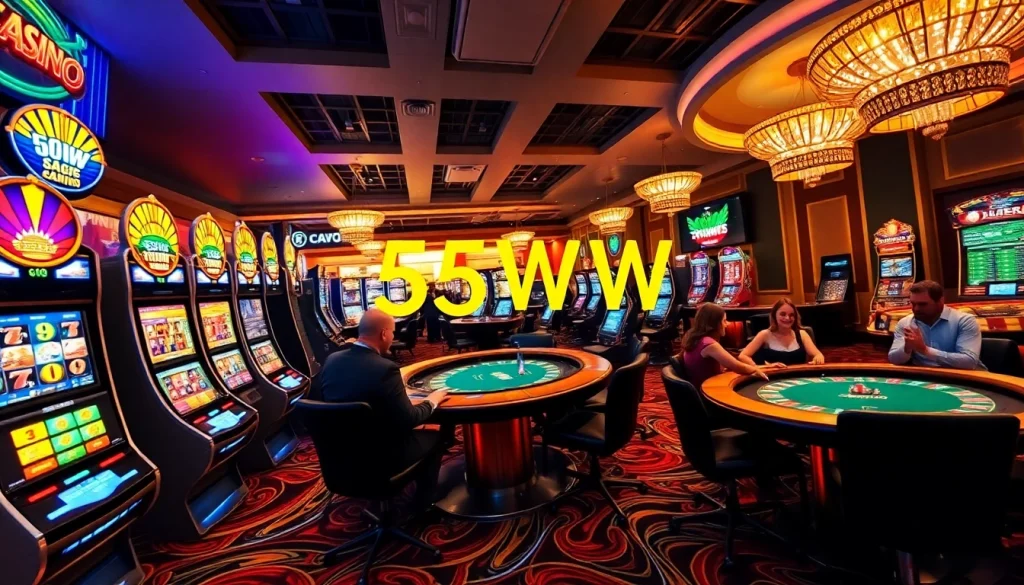 Experience the excitement of 55WW with engaging casino games and lively graphics.