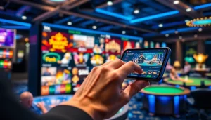 Experience the excitement of 5V5V online gaming with vibrant casino games on a sleek mobile interface.