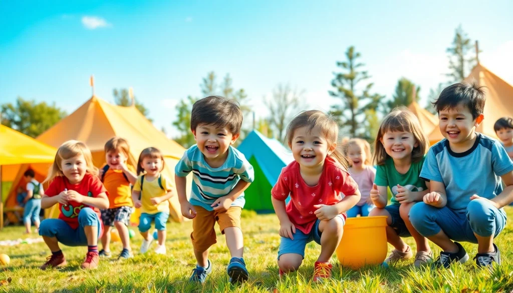 Children participating in various activities at holiday camps, showcasing fun and excitement.