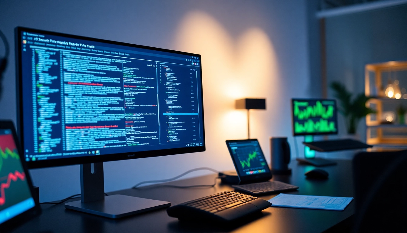 Software engineering workspace with code and analytics for a smart price tracker.