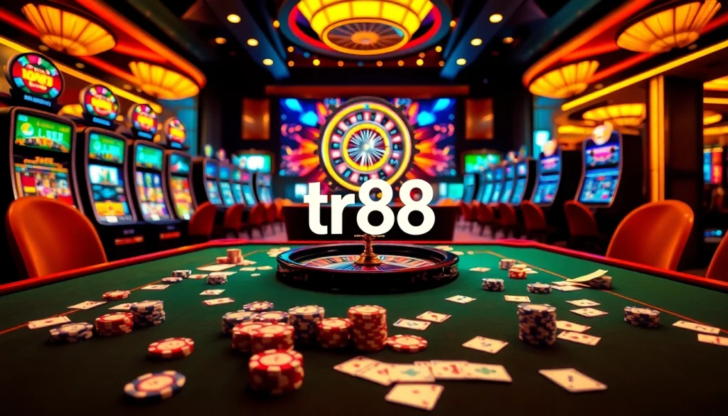 Experience thrilling gambling action at tr88 with exciting casino tables and vibrant slot machines.