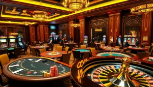 Exciting casino scene showcasing games and thrilling experiences for KJC website visitors.