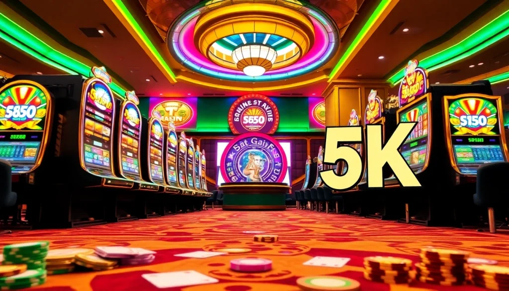 Nikmati aksi slot depo 5K yang mendebarkan di kasino yang meriah.