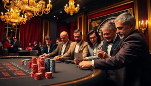 High-stakes poker table scene with professional gamblers analyzing hands and hidden wiki official links.
