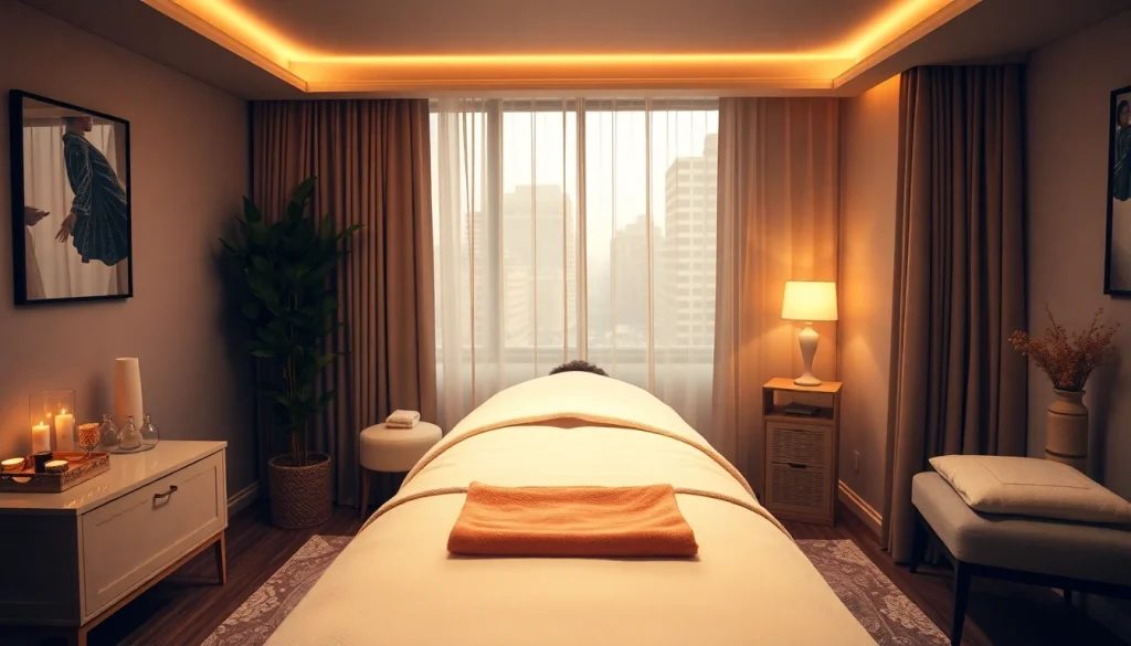 Experience a professional 출장마사지 in a serene urban setting.