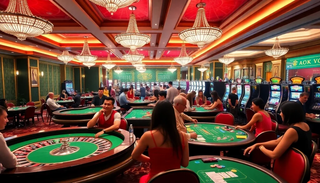 Players at https://8fly886.com/ enjoy an exciting casino atmosphere with roulette tables and poker games.