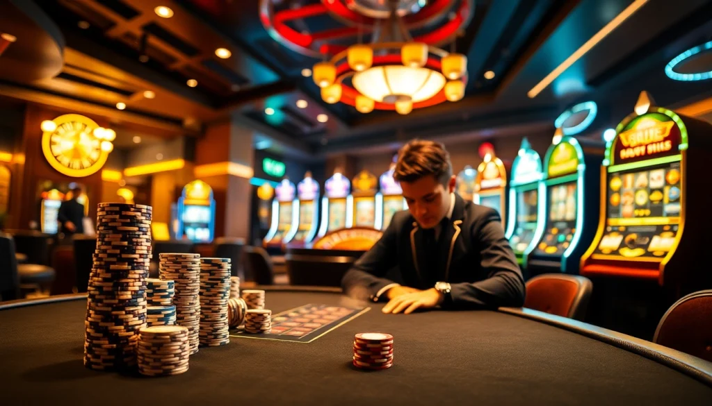 Experience thrilling gameplay at the hidden wiki official casino with professional poker tables and vibrant slot machines.